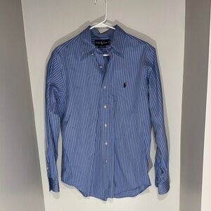 Ralph Lauren Blue Striped Classic Fit Men’s Shirt